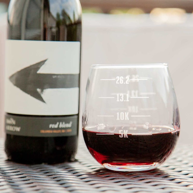 Gone For a Run Running Stemless Wine Glass Runner's Measurements - Image 2